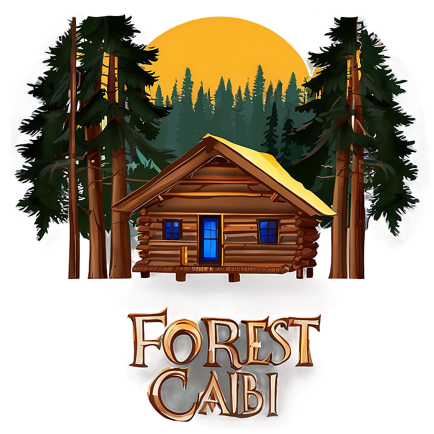 Forest Cabin Clipart Png 06262024