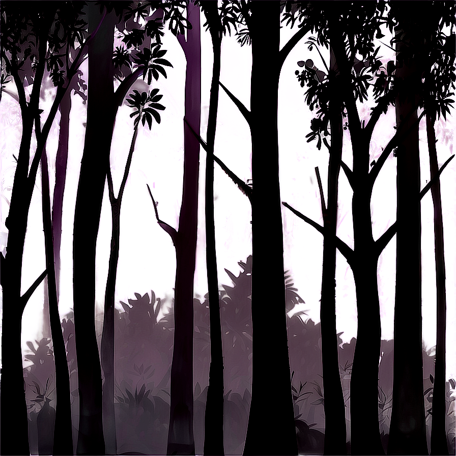 Forest Edge Silhouette Png Bjt