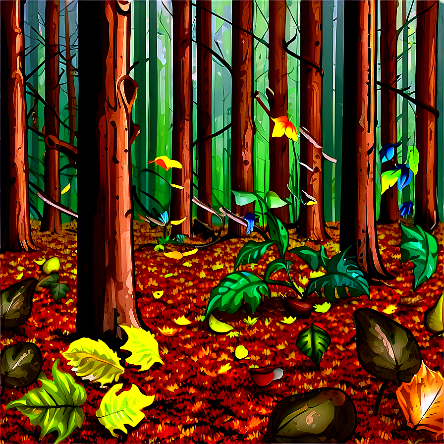 Forest Floor With Fallen Leaves Png Gat