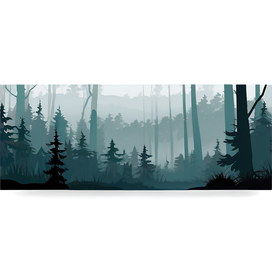 Forest Foggy Morning Clipart Png 18