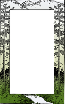 Forest Frame Blank Center Illustration