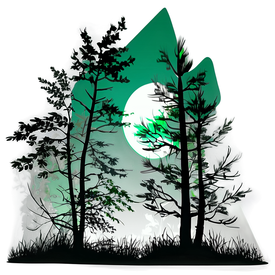 Forest Horizon Silhouette Png Tyl