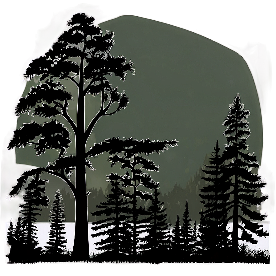 Forest Landscape Silhouette Png Dvg82