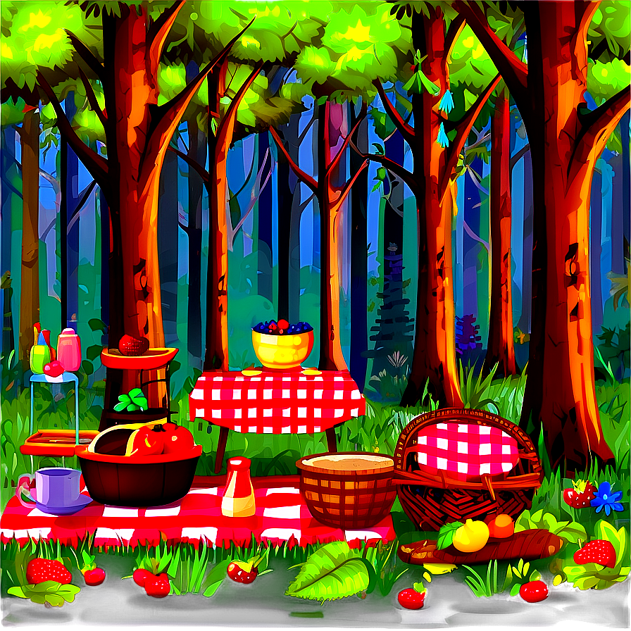 Forest Picnic Clipart Png 06262024