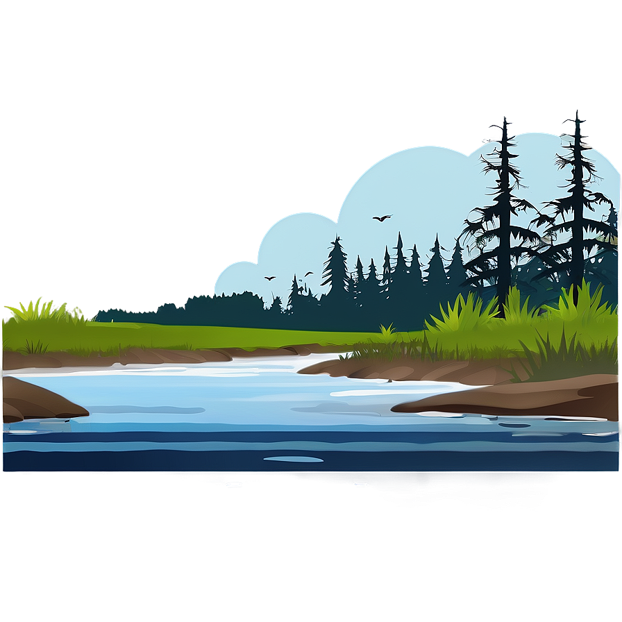 Forest Riverbank Clipart Png Vsd97