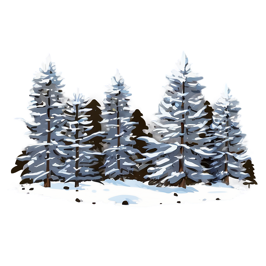 Forest Snowfall Serenity Png 59