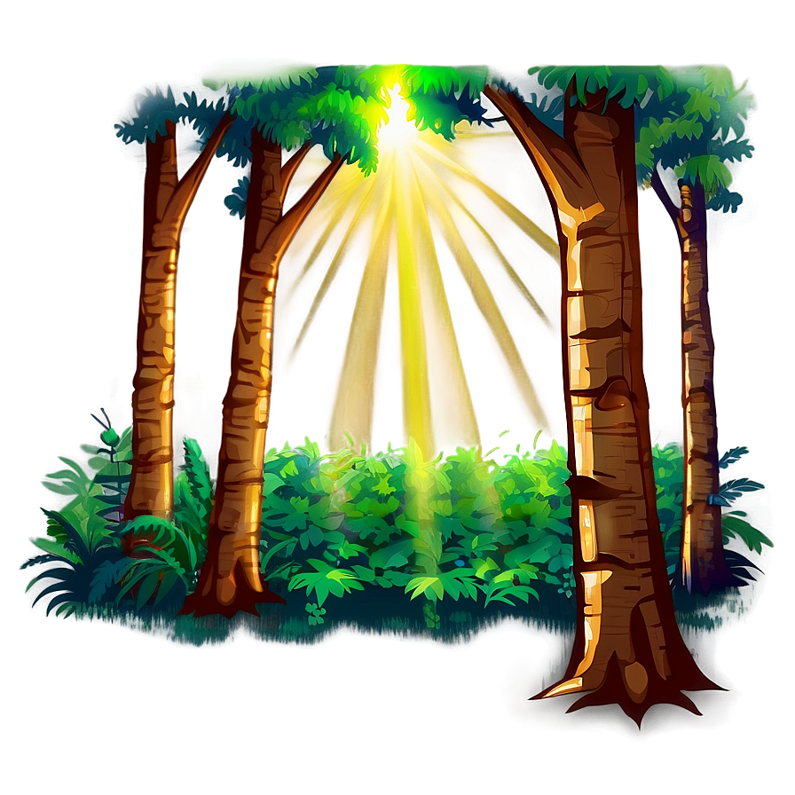 Forest Sunlight Rays Clipart Png Xos38