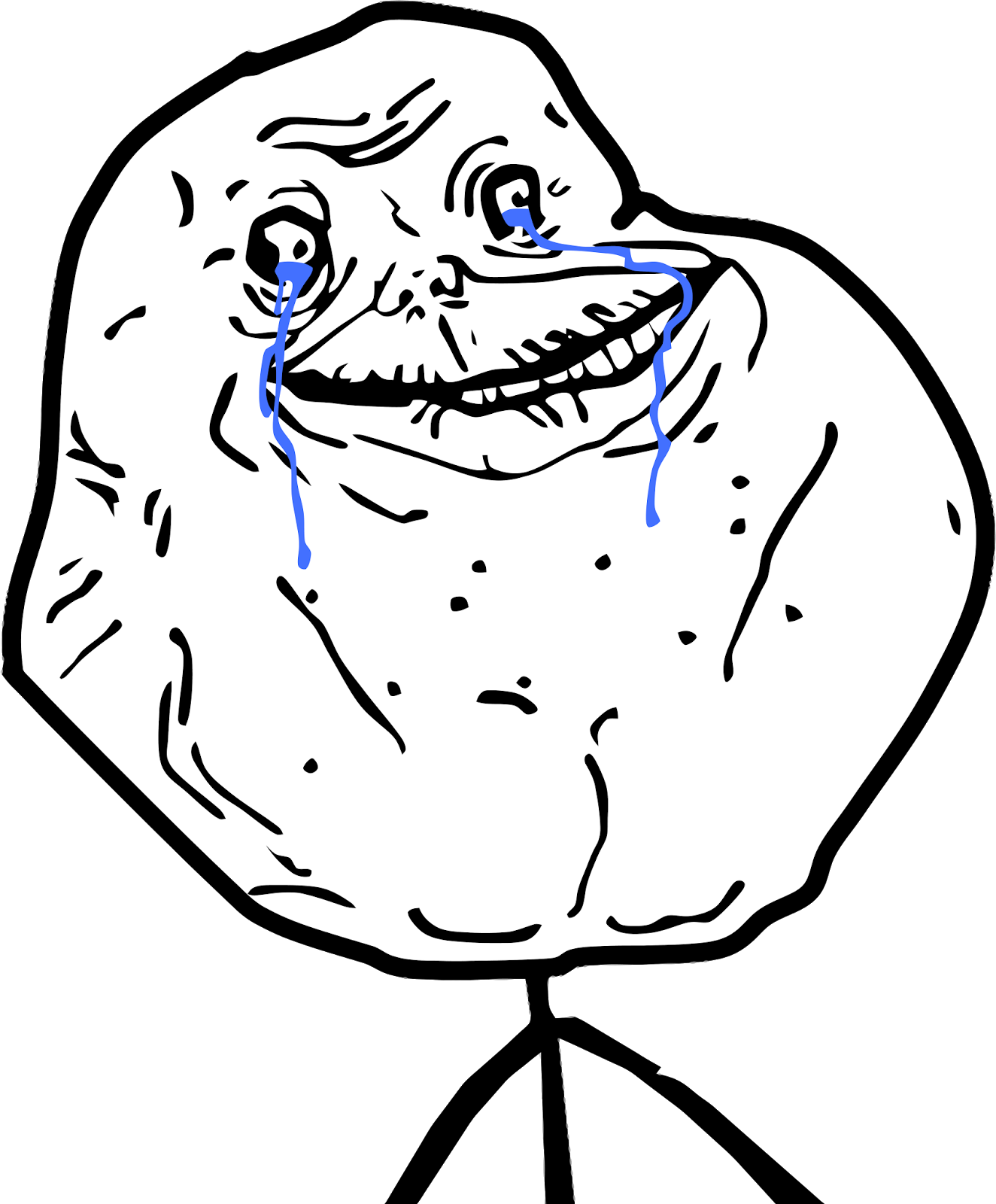 Forever Alone Meme_ Tearful Expression