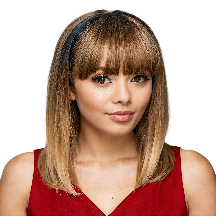 Formal Hairstyle With Bangs Png Boh