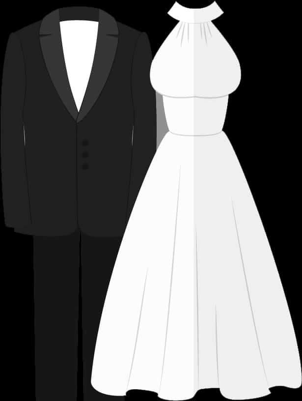 Formal Wedding Attire Illustration