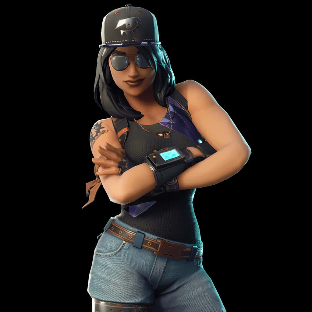 Fortnite Female Skinwith Capand Sunglasses