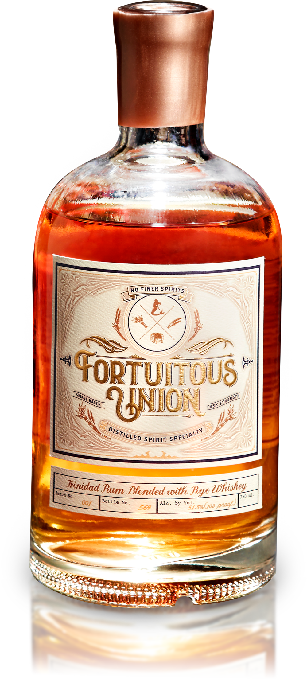 Fortuitous Union Rum Whiskey Blend Bottle