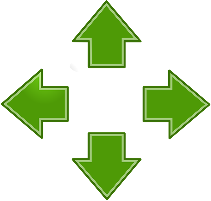 Four Arrow Directions Graphic