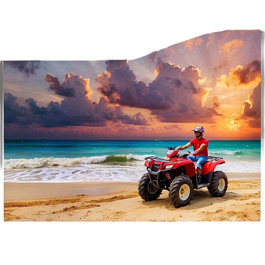 Four Wheeler Sunset Beach Png 06262024