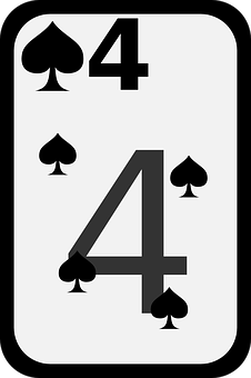 Fourof Spades Playing Card