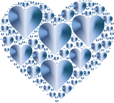 Fractal Hearts Pattern