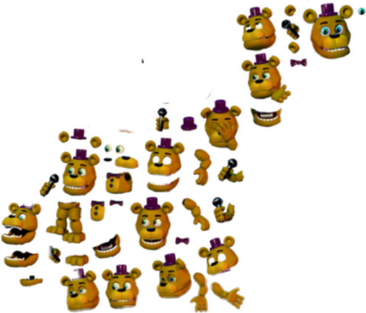 Fredbear Character Sprite Sheet