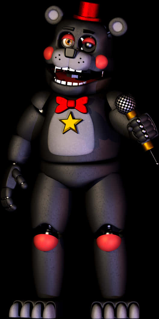 Freddy Fazbear Holding Microphone