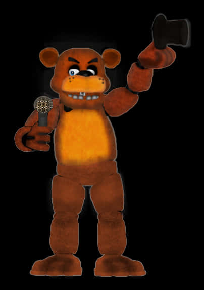 Freddy Fazbear With Microphoneand Hat