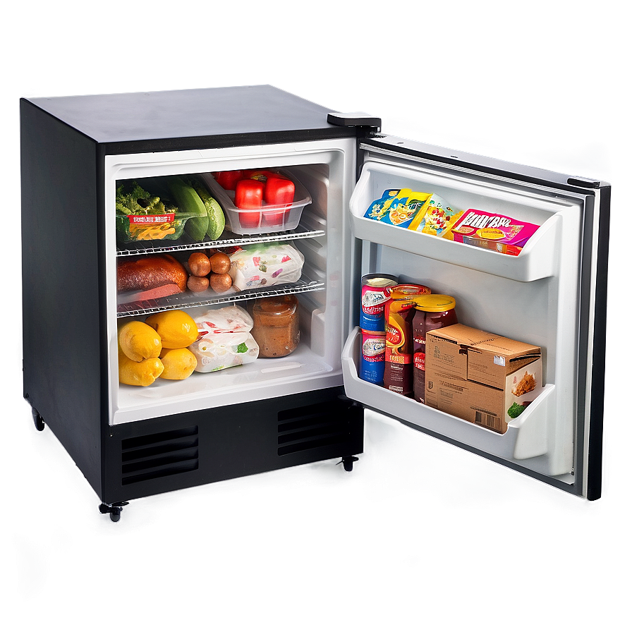 Freezer With Food Items Png Kta