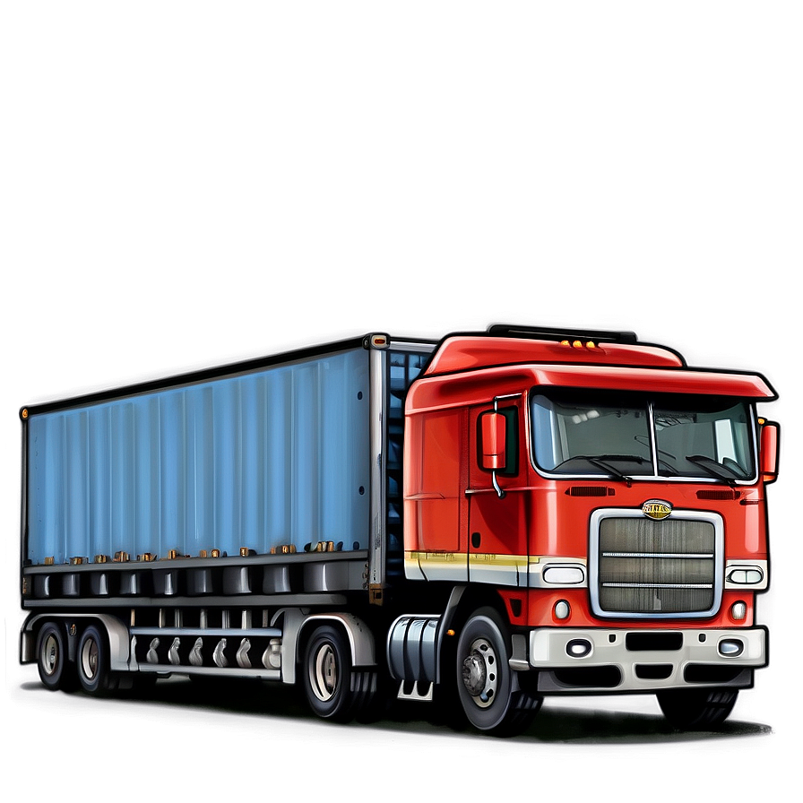 Freight Truck Illustration Png Uqo21