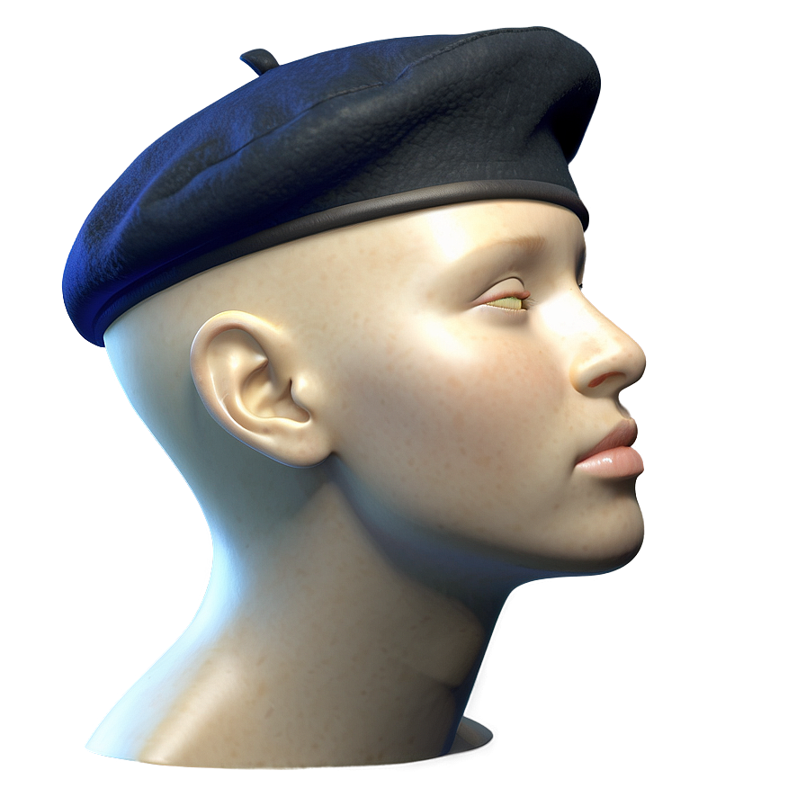 French Beret Side View Png 26