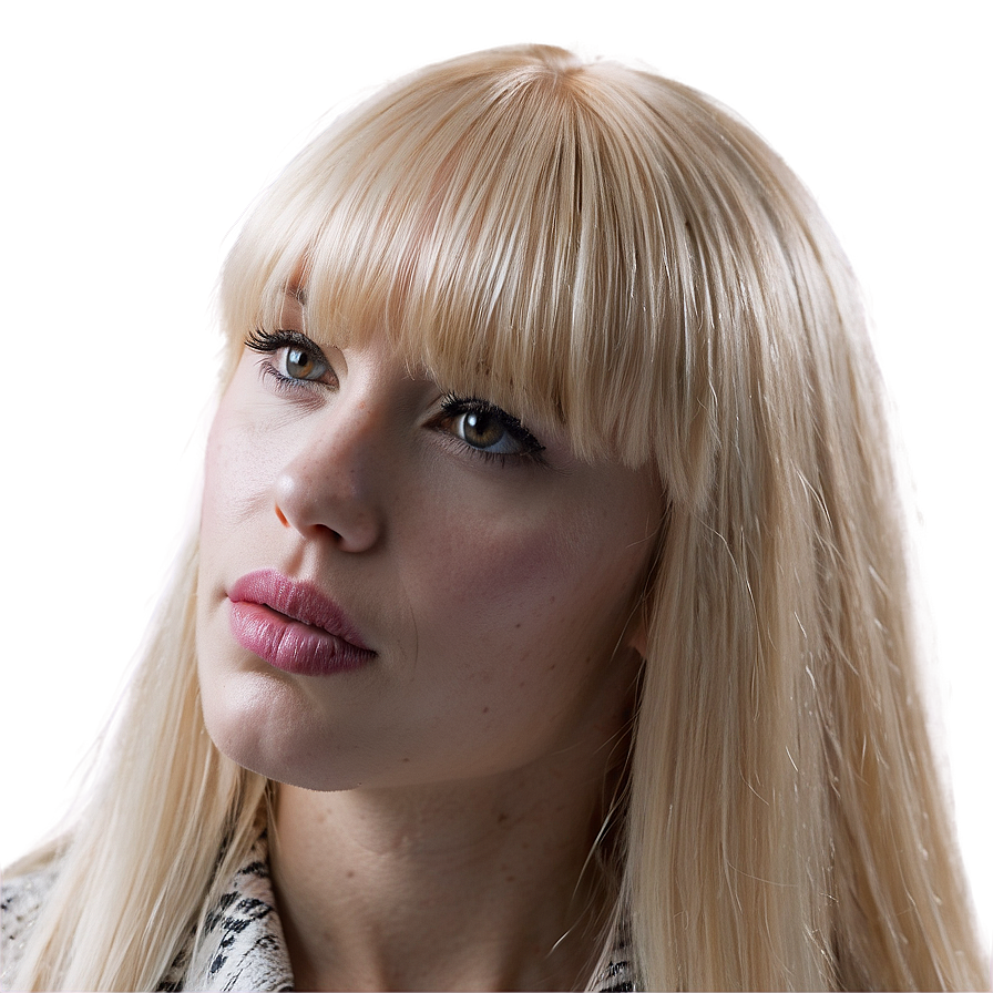 French Blonde Bangs Png 31