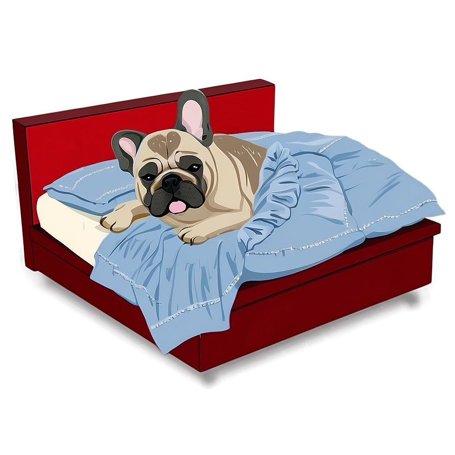 French Bulldog In Bed Png 63