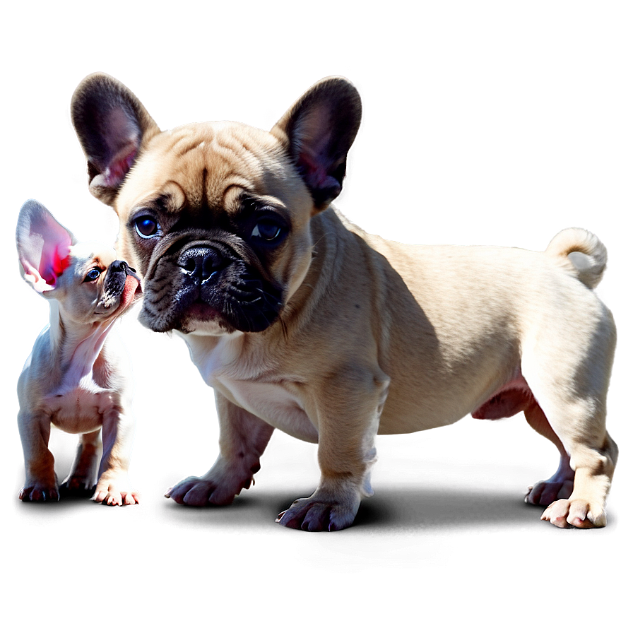 French Bulldog With Puppies Png Oso