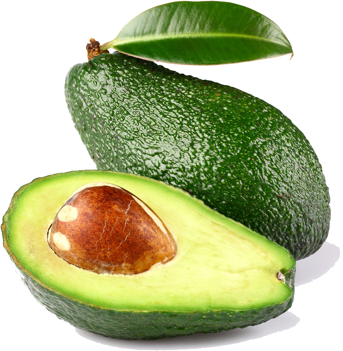 Fresh Avocado Halfand Wholewith Leaf