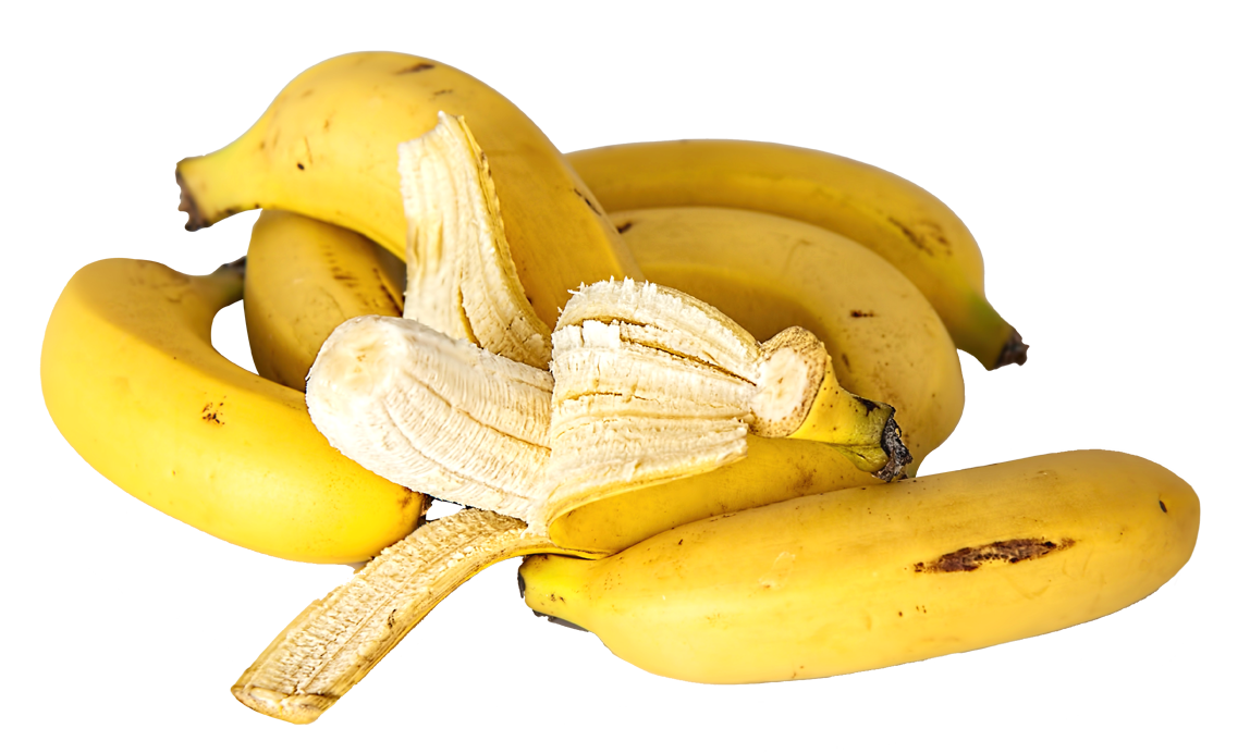 Fresh Bananas Isolated Background