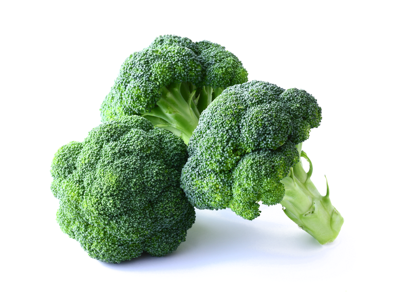 Fresh Broccoli Isolatedon Background