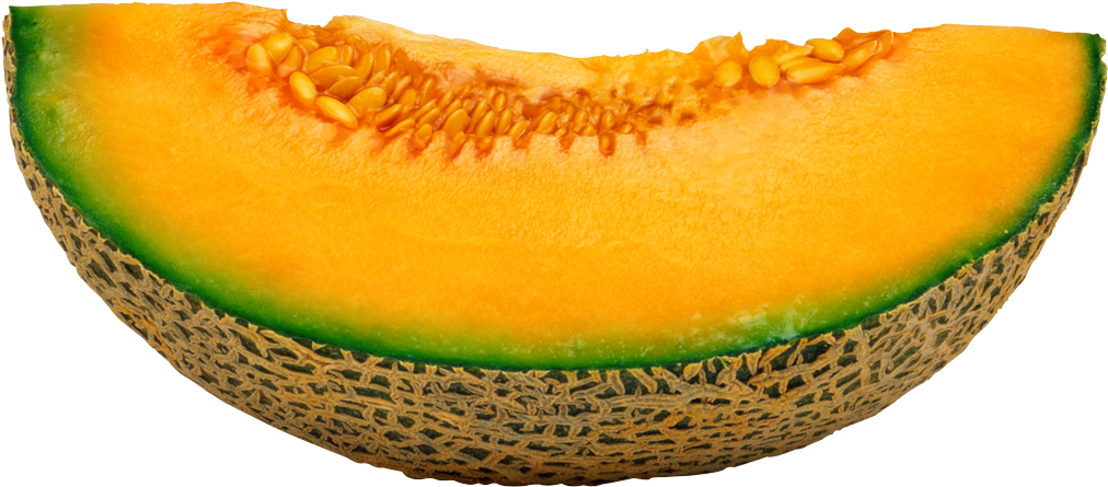 Fresh Cantaloupe Slice Transparent Background