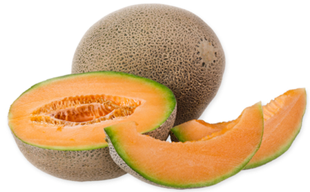 Fresh Cantaloupe Slicesand Half