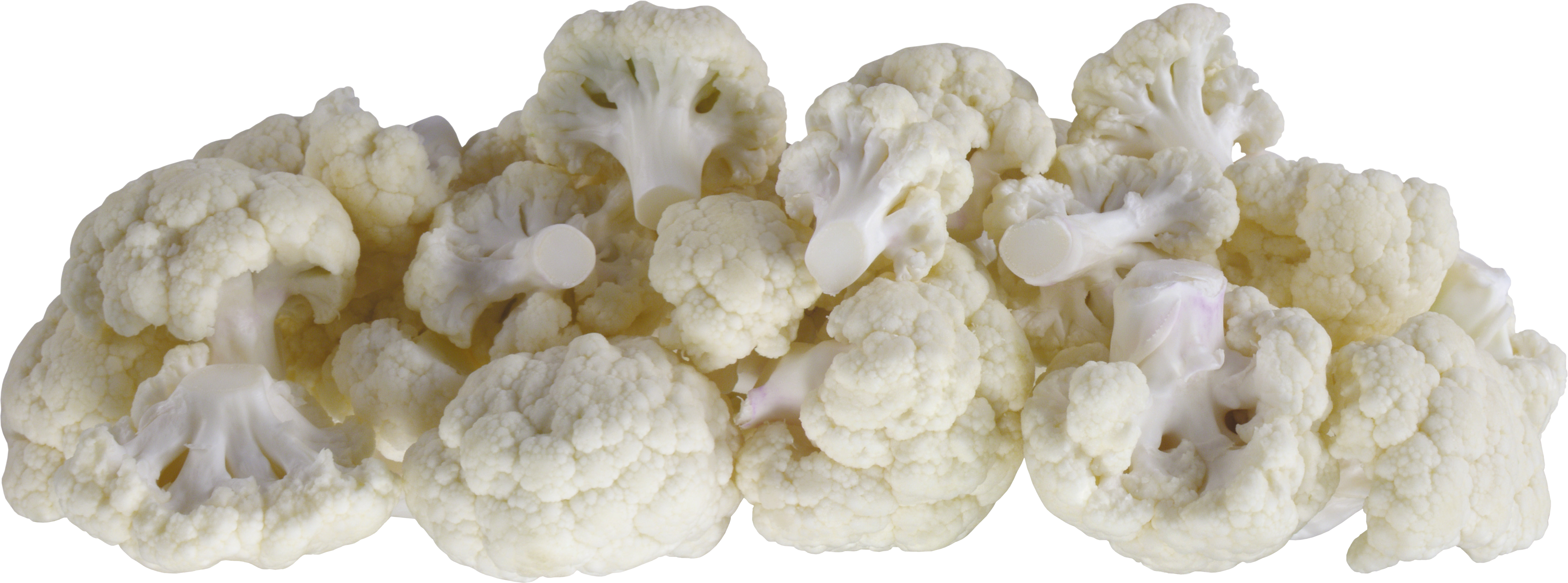 Fresh Cauliflower Heads Transparent Background