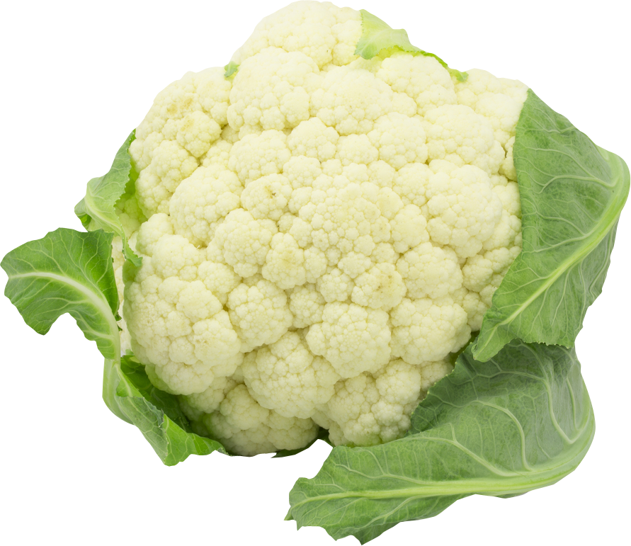 Fresh Cauliflower Isolatedon Grey