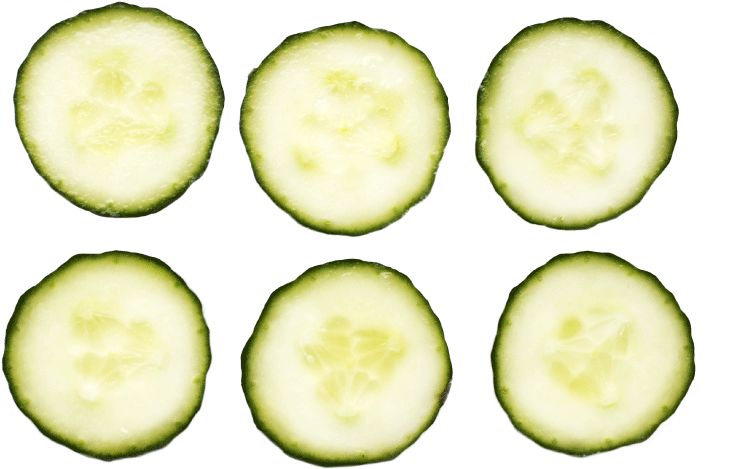 Fresh Cucumber Slices Transparent Background