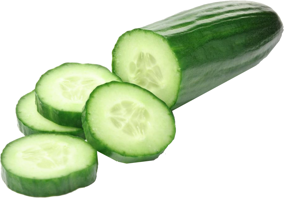 Fresh Cucumber Slices Transparent Background