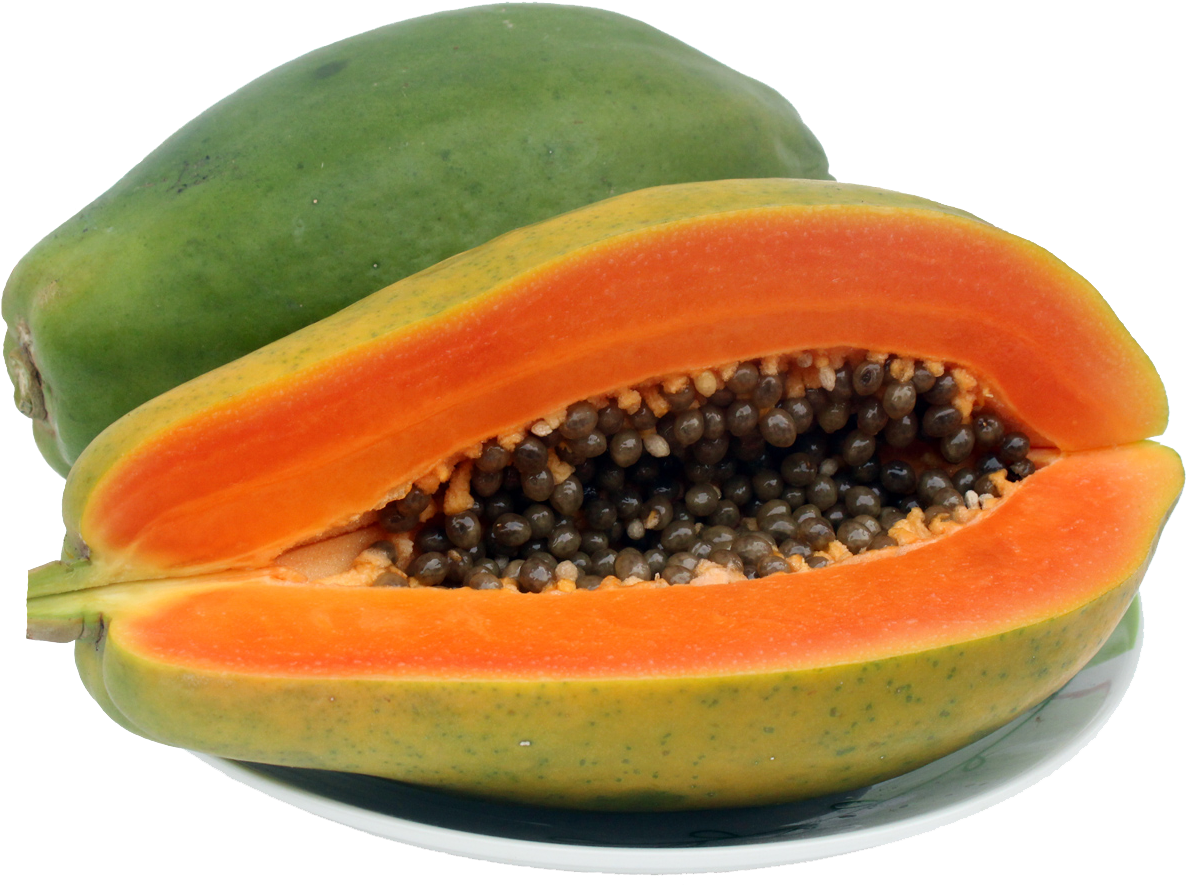 Fresh Cut Papaya Fruit