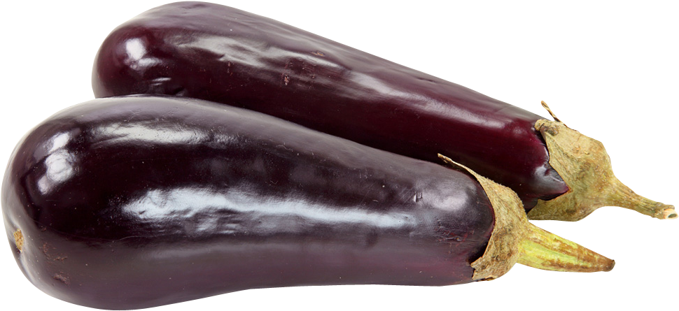 Fresh Eggplants Isolated