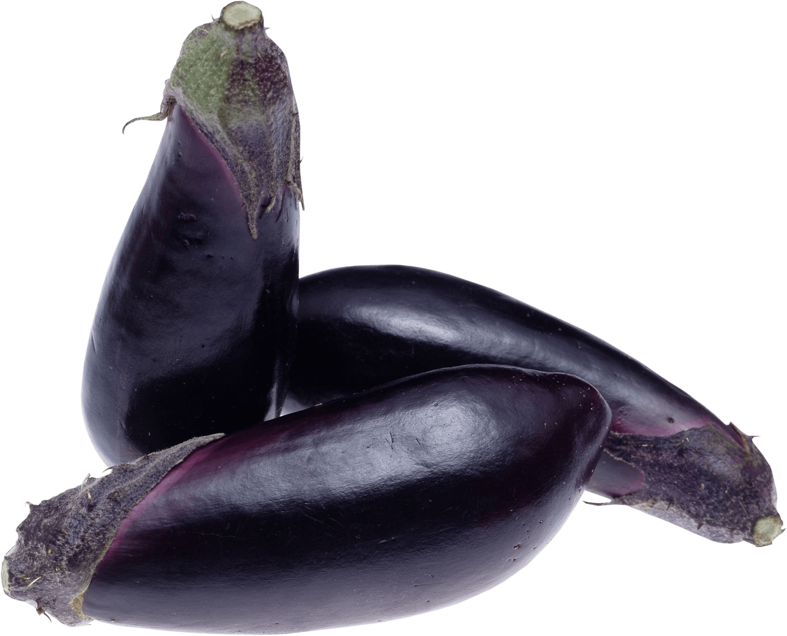 Fresh Eggplants Isolated