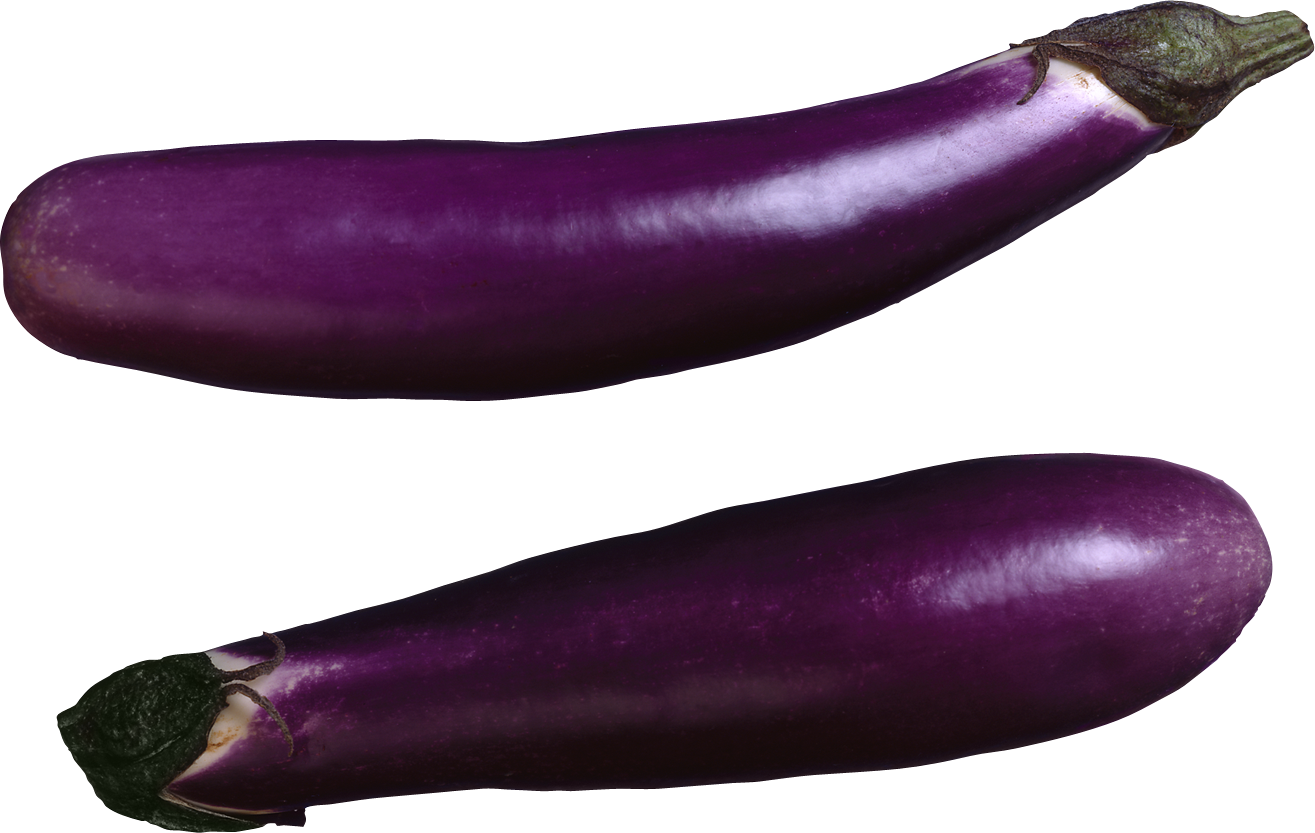 Fresh Eggplants Isolated