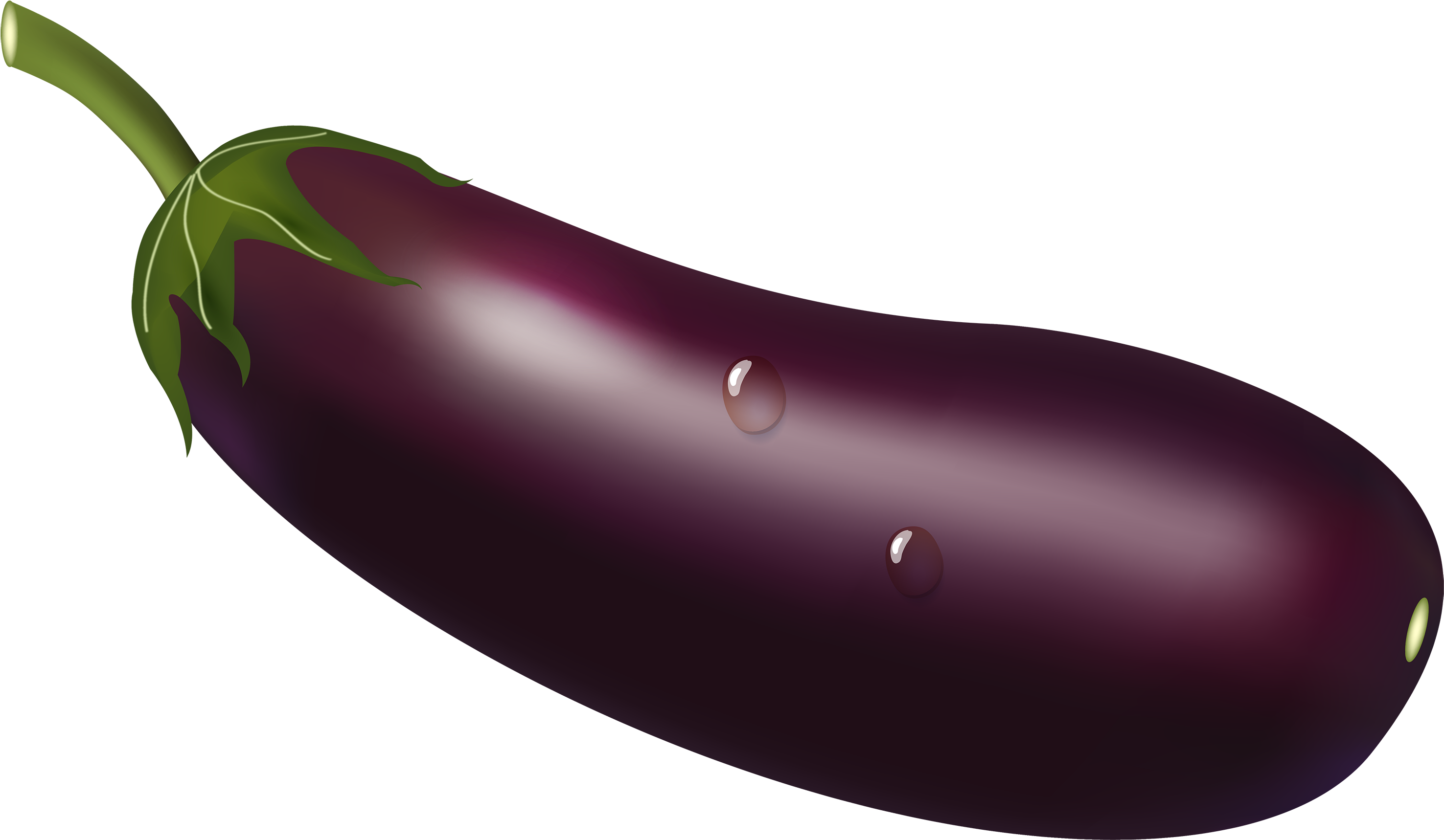 Fresh Eggplantwith Dew Drops