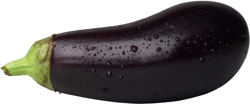 Fresh Eggplantwith Water Droplets