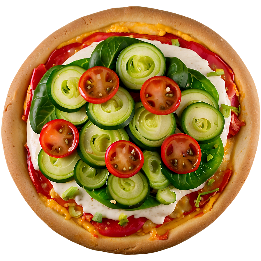 Fresh Garden Veggie Pizza Png Mal