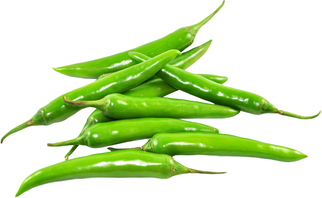 Fresh Green Chili Peppers