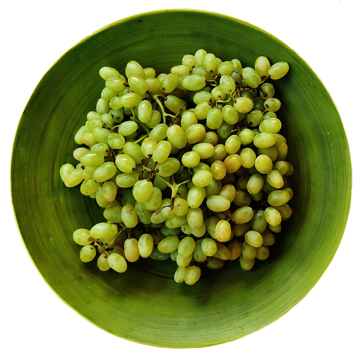 Fresh Green Grapesin Bowl