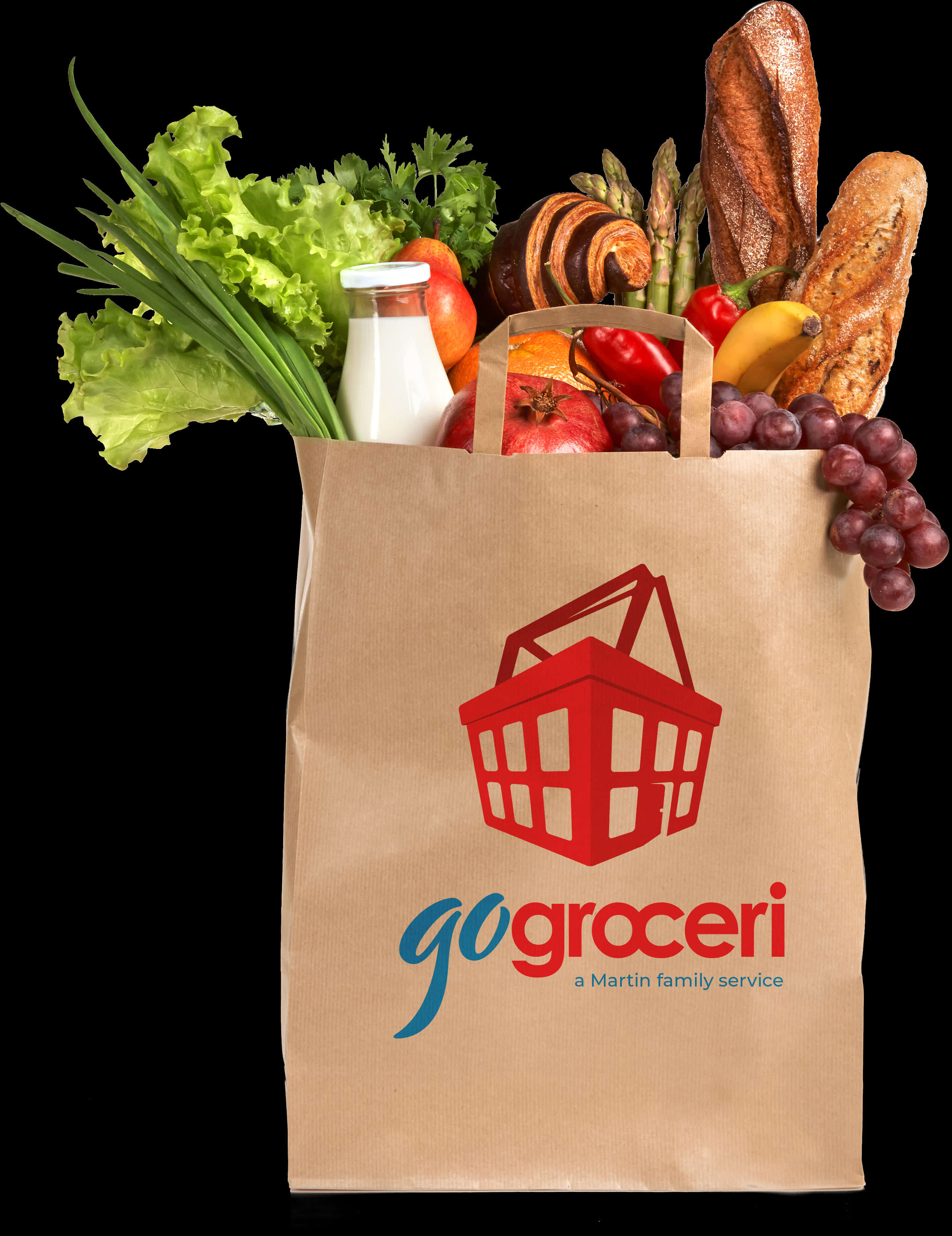 Fresh Groceries Paper Bag Branding