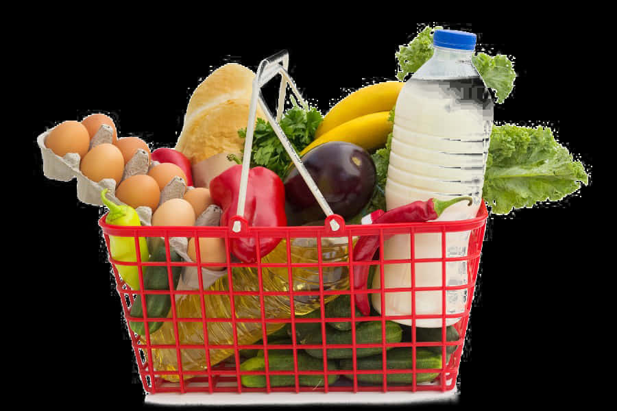 Fresh Grocery Shopping Basket