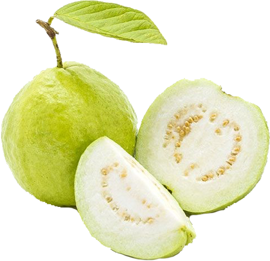 Fresh Guava Fruit Cut Transparent Background